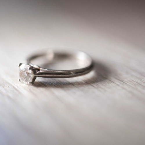 Cartier solitaire ring with diamond like new