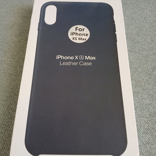 Apple iPhone XS Max Leather Case, Midnight Blue