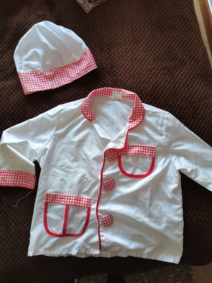 Chef costume used for children aged 3-6