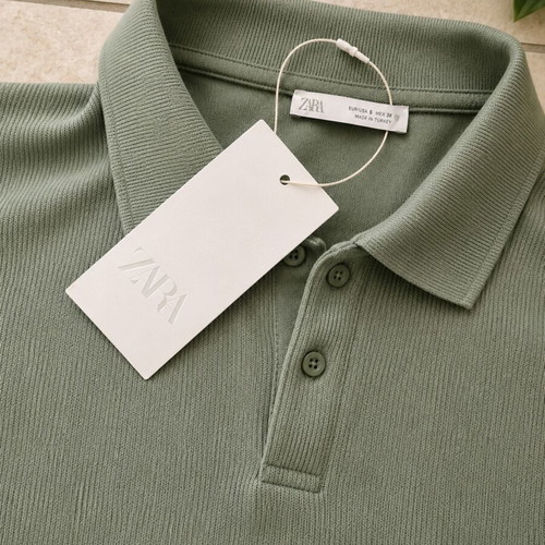 ZARA Polo shirt, sage green, size S