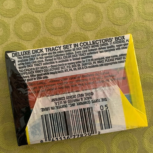 Dick Tracy trading cards pack used, Topps Disney 1990