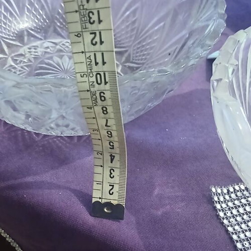 2 glass decorative items, vintage