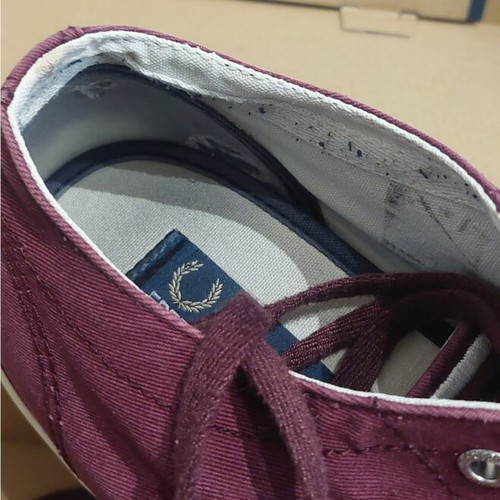 Fred Perry B6259 men's sneakers used, burgundy, size 45