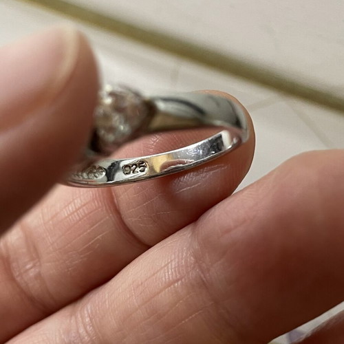 Silver women's rings set like new, size 54, 2 pieces