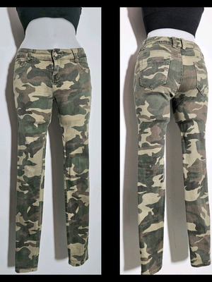 Military camouflage pants like new, slim fit, size S