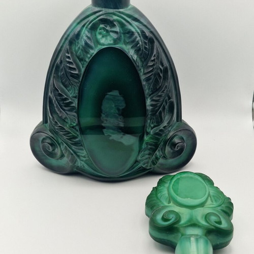 František Halama Art Deco liqueur set malachite glass like new
