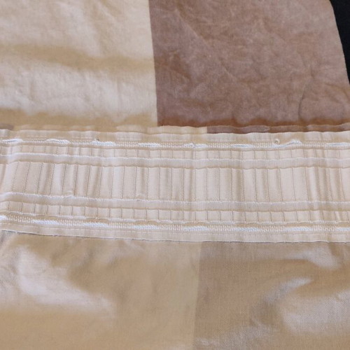 IKEA velvet striped curtains used multicolored
