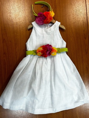 Mayoral official cotton dress for 7-year-old girl like new