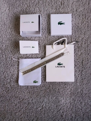 Lacoste Stainless Steen bracelet brand new, silver, size 21cm