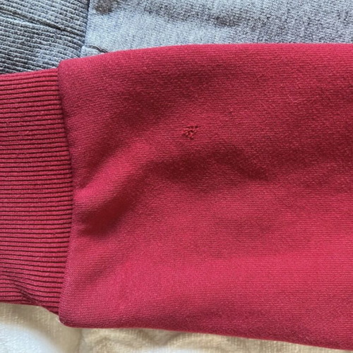 Superdry hoodie used, gray and red, size S