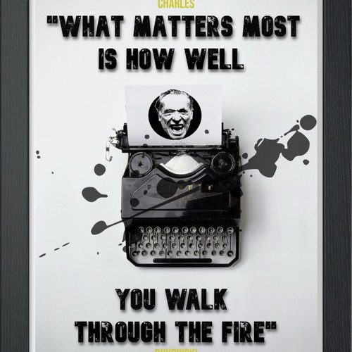 Bukowski poster 60x45 cm new, printed on special paper