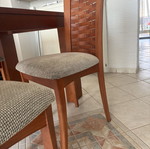 Solid wood extendable dining table with 4 chairs