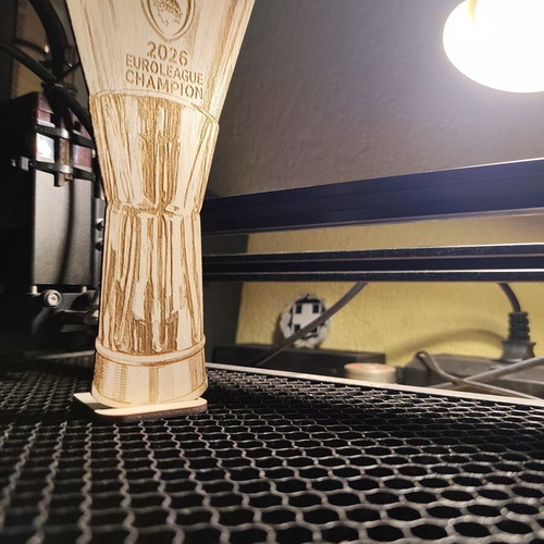Olympiacos Basketball Wooden Euroleague 2026 Trophy New