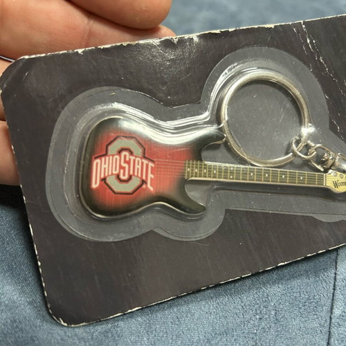 Mini Guitar Keychain Woodrow Ohio State University new