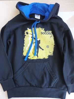 Body Move sweatshirt with print and hood like new, size 6Y