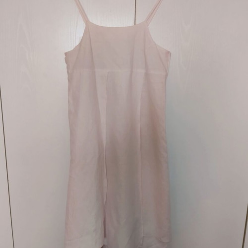 Linen pink dress with layers in small medium, like new