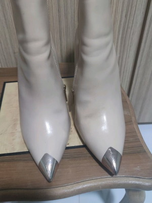Ankle boots used, size 39, beige, in very good condition