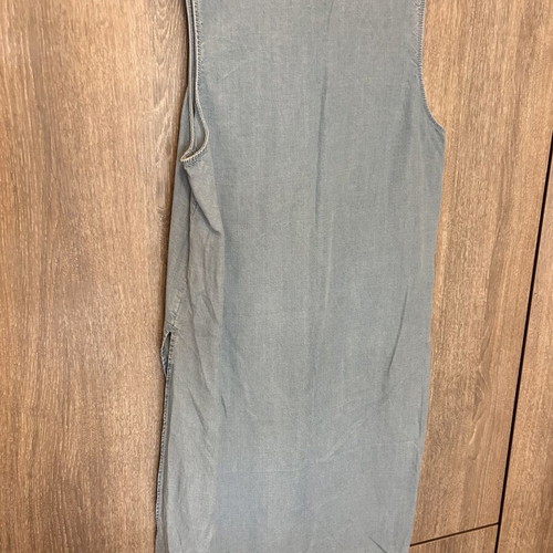 Zara sleeveless denim blouse used, longer back, size M