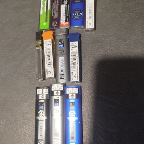 Mechanical pencil replacement leads set 0.5-0.7-0.9 HB with sharpeners
