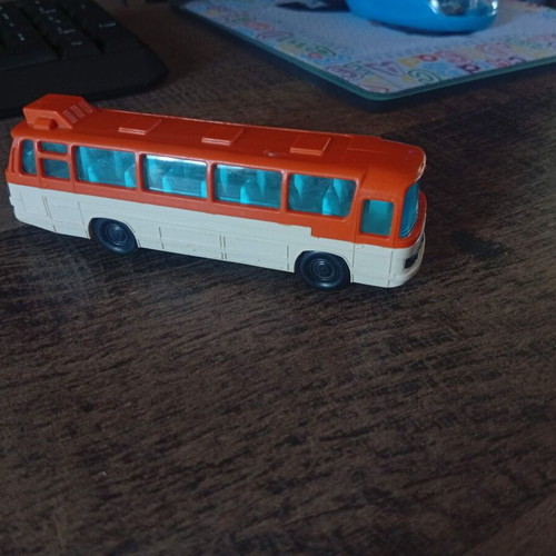 Joy Toy Mercedes-Benz O302 vintage plastic toy bus like new