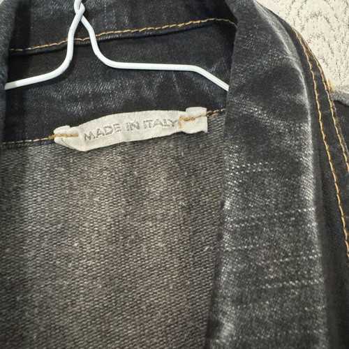 Italian jacket used, stylish design with denim and gray fabric