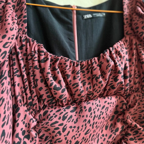 Zara mini dress draped viscose medium size like new