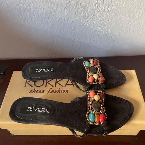 Dovere sandals like new, size 37, black and colorful
