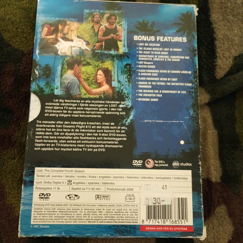 Lost Season 3 and 4 DVD like new with subtitles