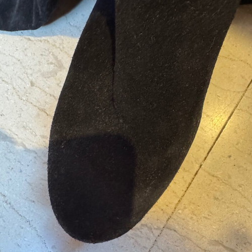 Suede knee-high boots size 41 like new, black