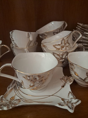 Porcelain coffee and tea serving sets home collection Marie LAFORET new