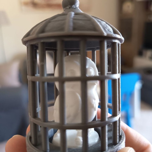 Hedwig figure with cage 3D printed, made to order