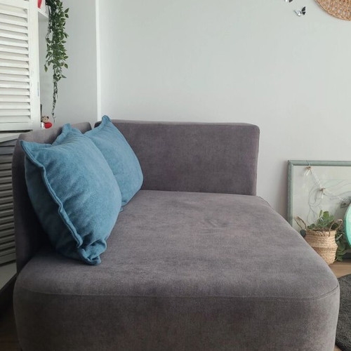 Corner sofa bed like new, gray with pillow set