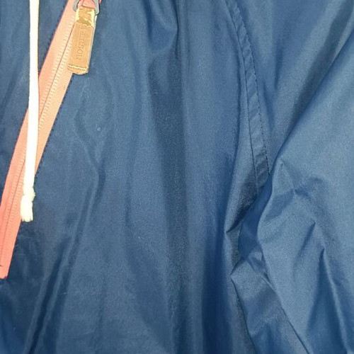 Emerson windbreaker jacket with hood used, blue and orange