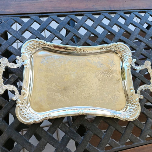 Twin Bird Osaka Japan serving tray like new, silver-plated with handles