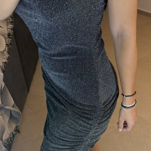 Shein black-silver dress with glitter, like new, size M