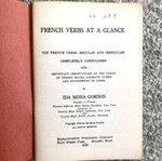 French Verbs at a Glance vintage language book by Ida Mona Gordon