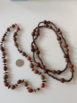 Boho Style Necklaces like new, acorn and wooden beads