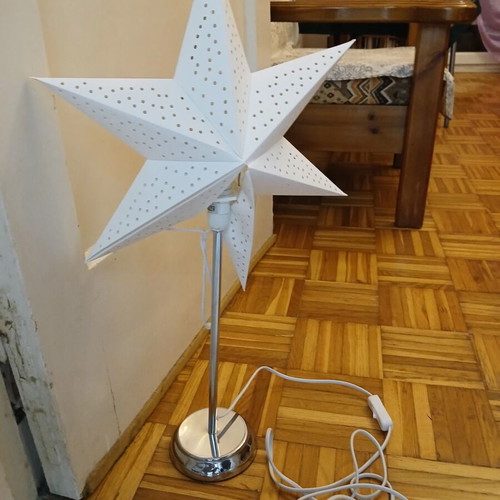 Star-shaped lamp new, white