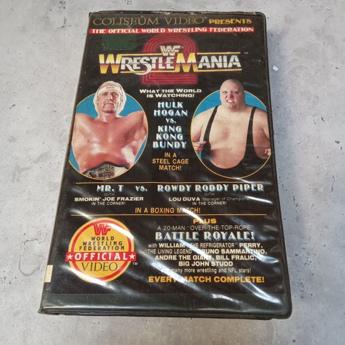 WWF Wrestlemania 2 VHS used, 1980s, Hulk Hogan