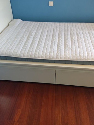 Bed with mattress, 2m x 1.20m, new, white