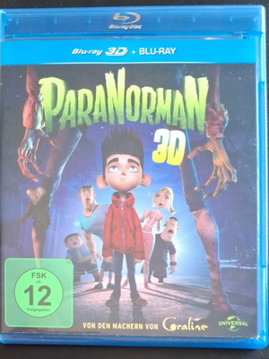 ParaNorman Blu-ray 3D and Blu-ray, like new, dubbed in Greek