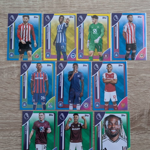 Topps Premier League 2025/26 Base Parallels lot of 10 cards like new