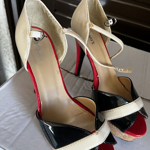 High Heeled Sandals Adam's Shoes used, multicolor, size 37