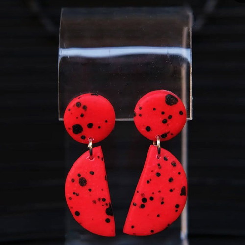 Handmade polymer clay earrings new with steel fasteners