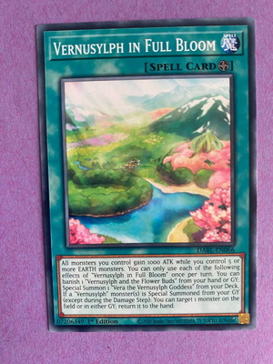Yu-Gi-Oh! Card Vernusylph in Full Bloom like new