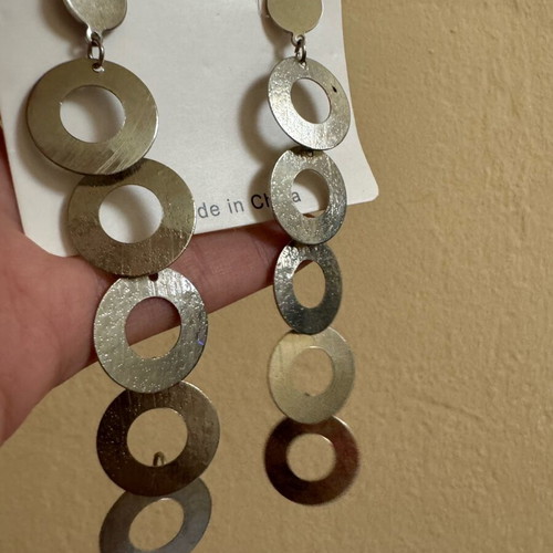 Silver earrings new without tags