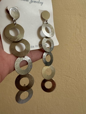 Silver earrings new without tags