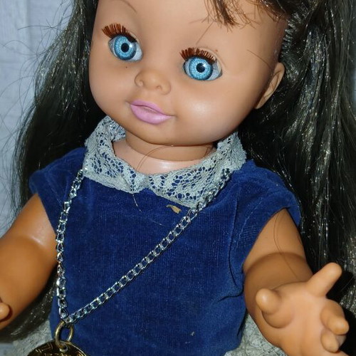 Alison El Greco mechanical doll used, 1970s vintage