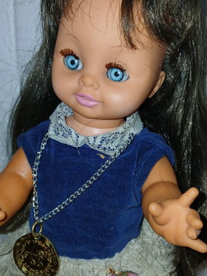 Alison El Greco mechanical doll used, 1970s vintage