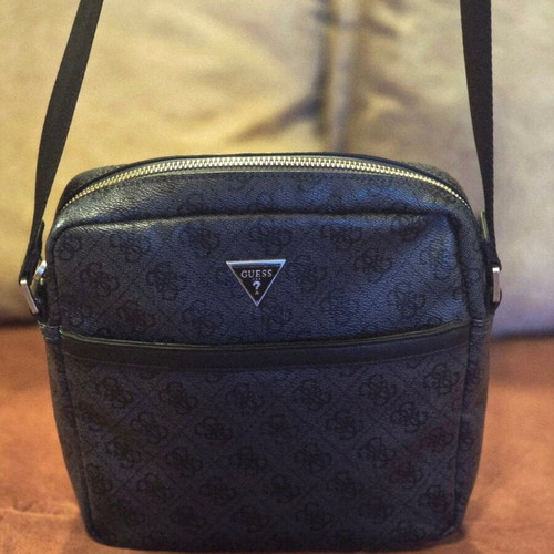 Guess Vezzola shoulder bag, black and grey